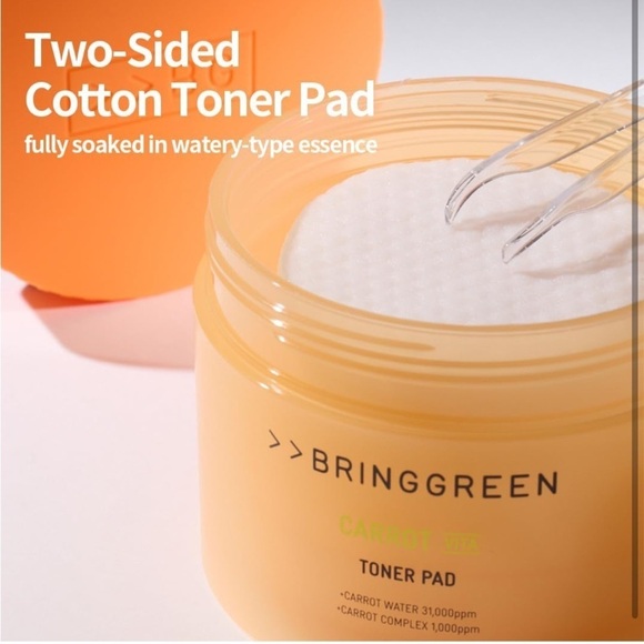 BRING GREEN Carrot Vita Toner Pads 60 Count New - Picture 5 of 6